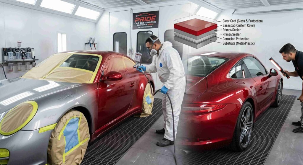 Automotive Color Transformation How Paint Chemistry, Surface Preparation, and Application Technique Determine the Final Finish