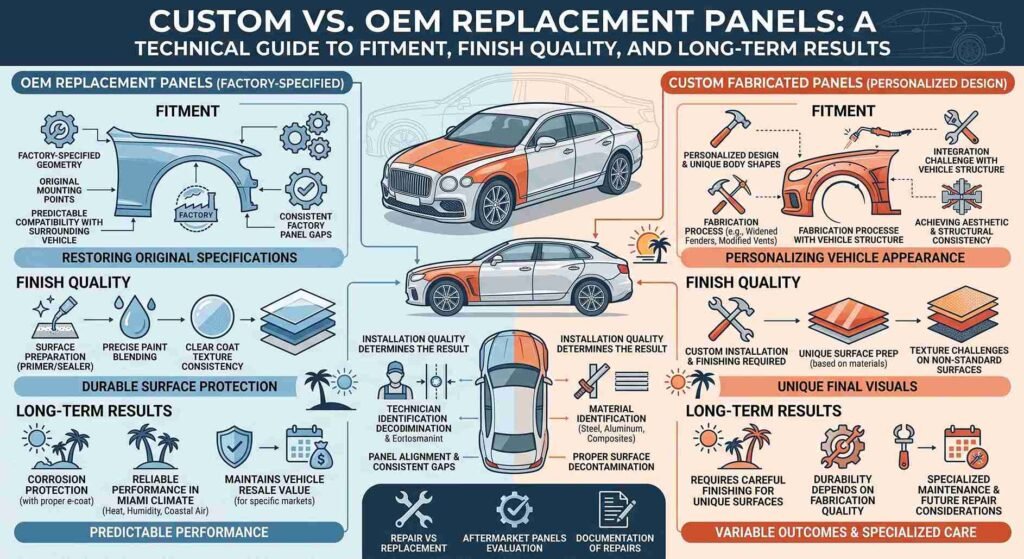 Custom vs OEM Replacement Panels A Technical Guide to Fitment, Finish Quality, and Long-Term Results