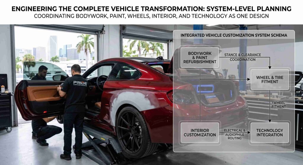Engineering a Complete Vehicle Transformation Coordinating Bodywork, Paint, Wheels, Interior, and Technology as One Design