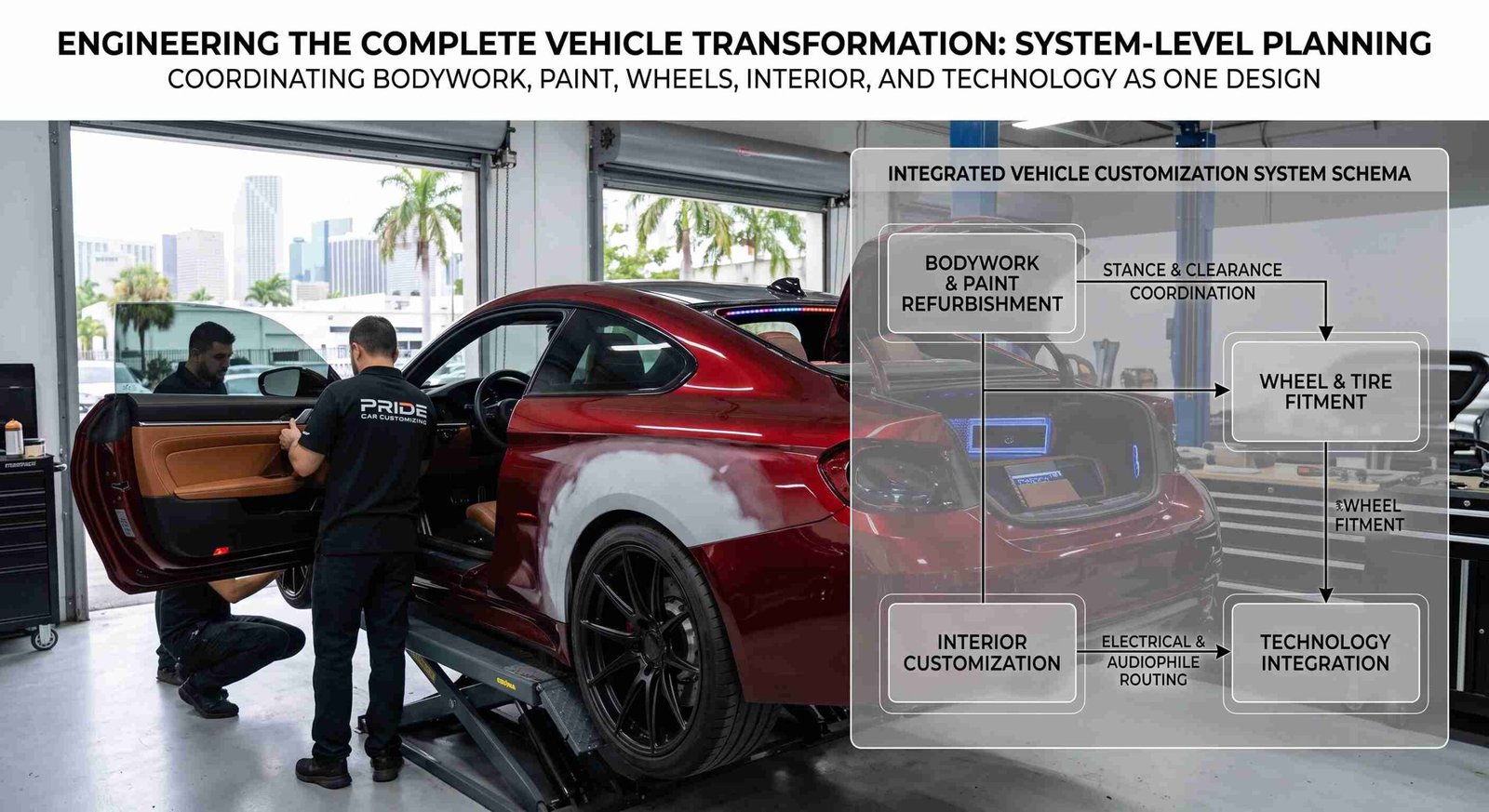 Engineering a Complete Vehicle Transformation Coordinating Bodywork, Paint, Wheels, Interior, and Technology as One Design